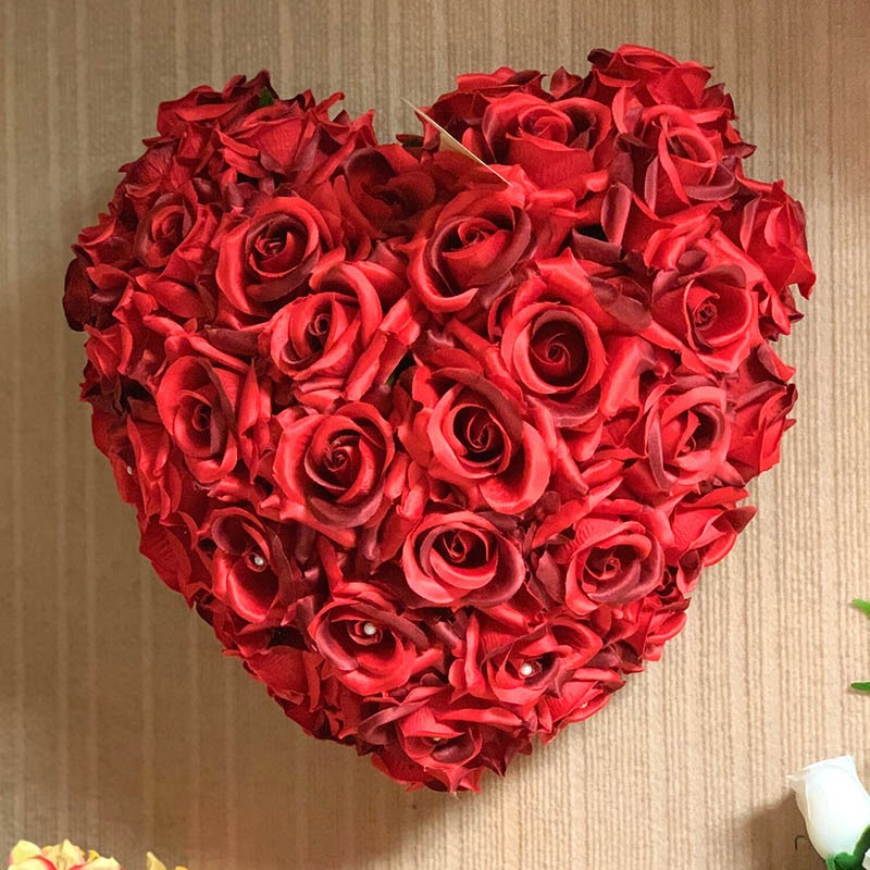 Cœur en roses rouges - Pompes Funèbres Delpouys